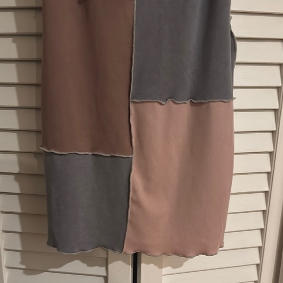 Storia Blue Gray Asymmetrical Slip Mini Dress - Picture 3 of 11